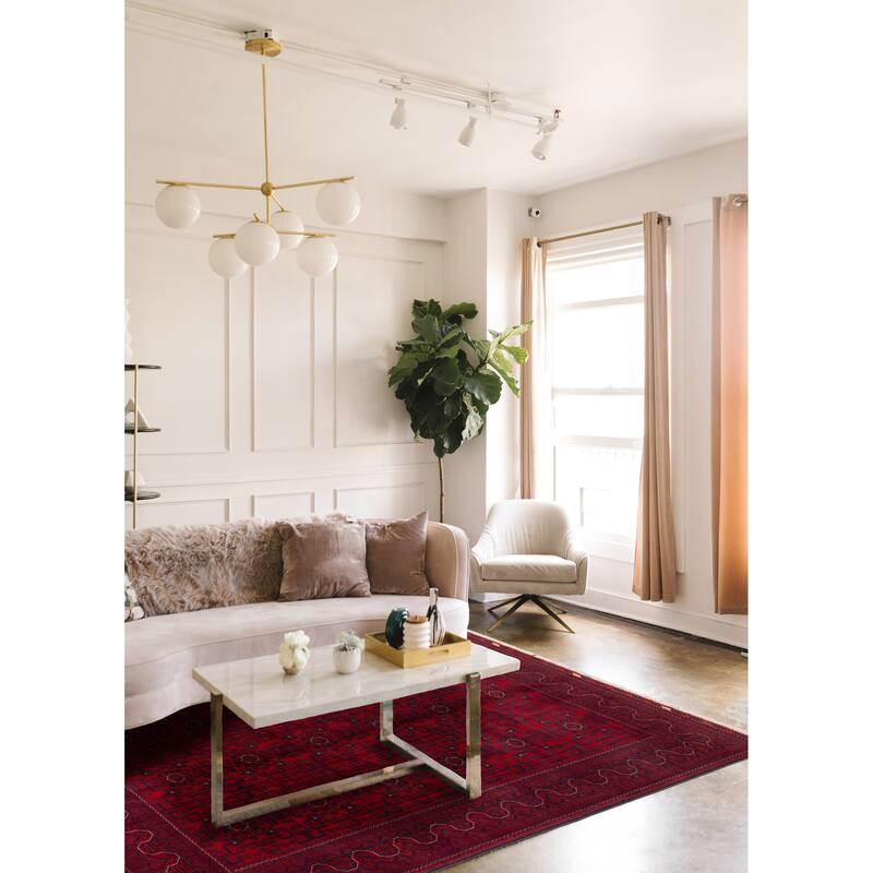 ECARPETGALLERY Hand-knotted Finest Khal Mohammadi Red Wool Rug - 6'8 x 10'2