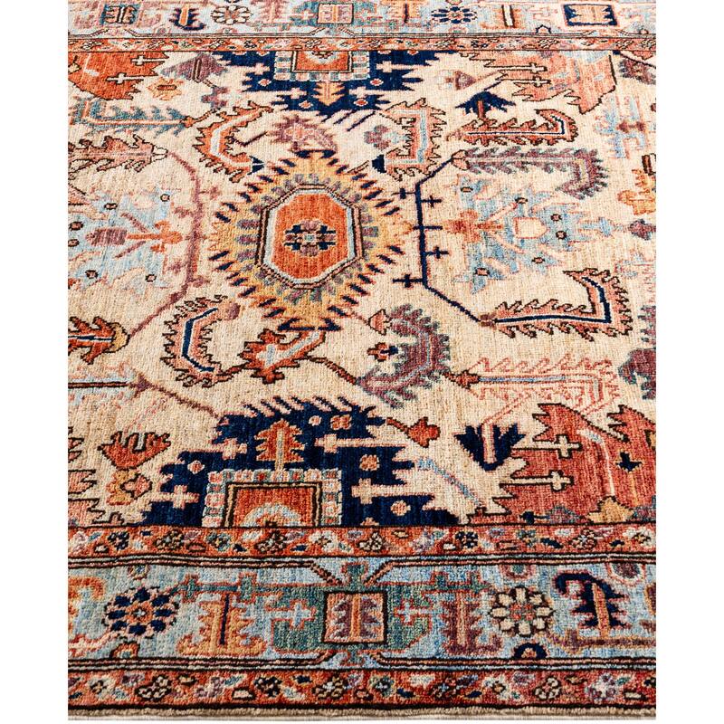 Serapi One-of-a-Kind Hand-Knotted Area Rug - Ivory - 4' 3" x 5' 11"