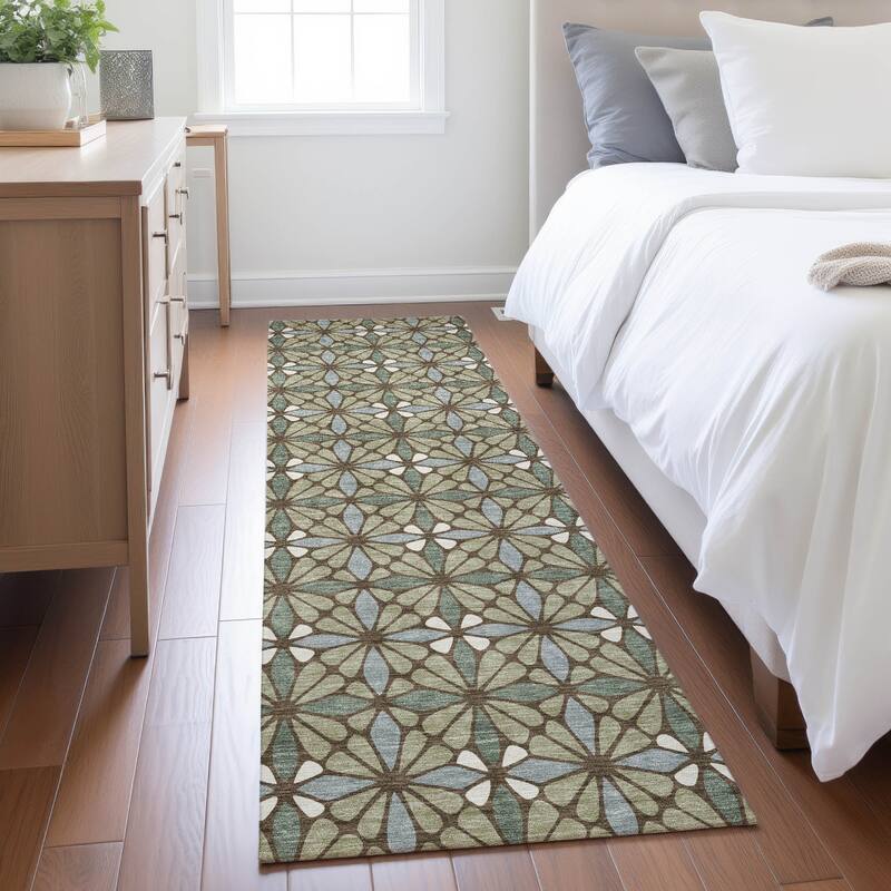 Machine Washable Indoor/ Outdoor Mosaic Pablo Chantille Rug