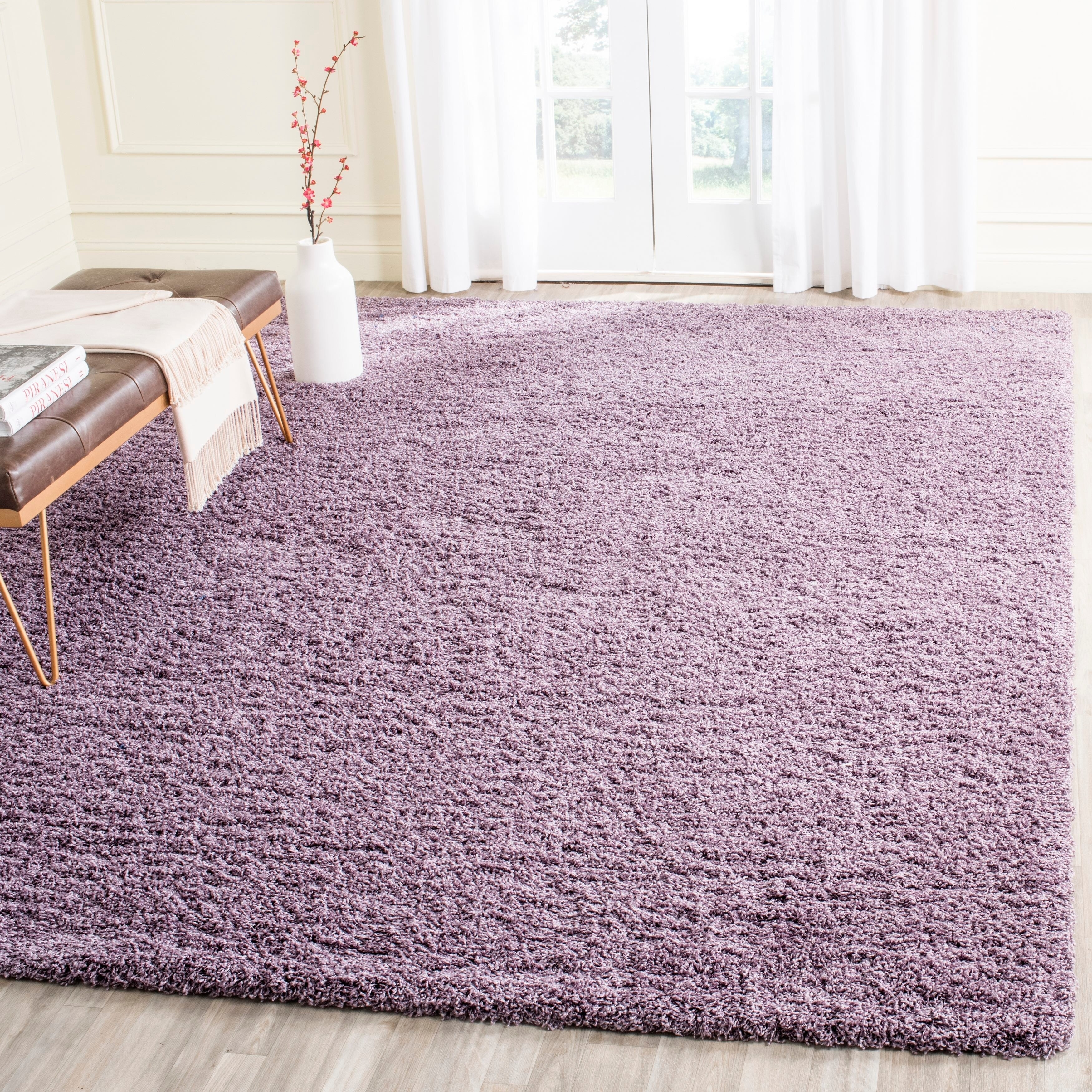 Safavieh California Cozy Plush Purple Shag Rug - 4' x 4' - Bed Bath &  Beyond - 21083756