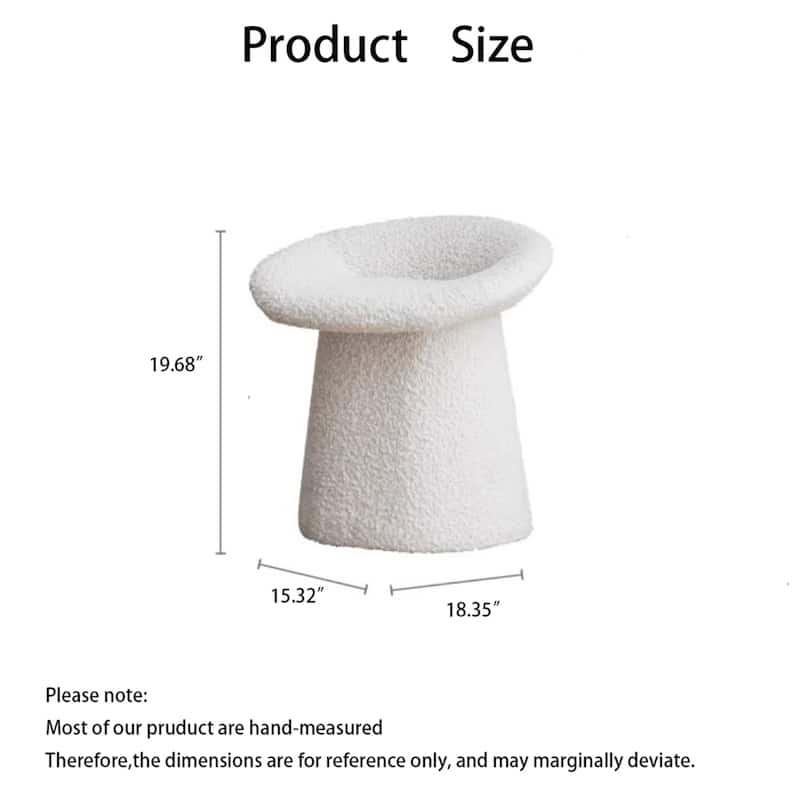 Mordern Fabric Multipurpose Vanity Stool in White