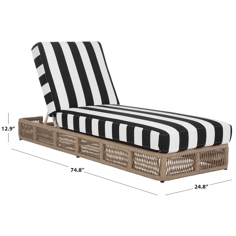 SAFAVIEH Outdoor Tinna Sun Lounger - 75"W x 25"D x 13"H