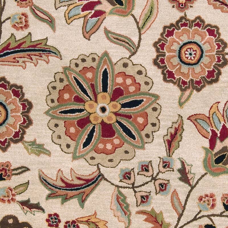 Lily Hand-tufted Transitional Floral Pattern Wool Area Rug