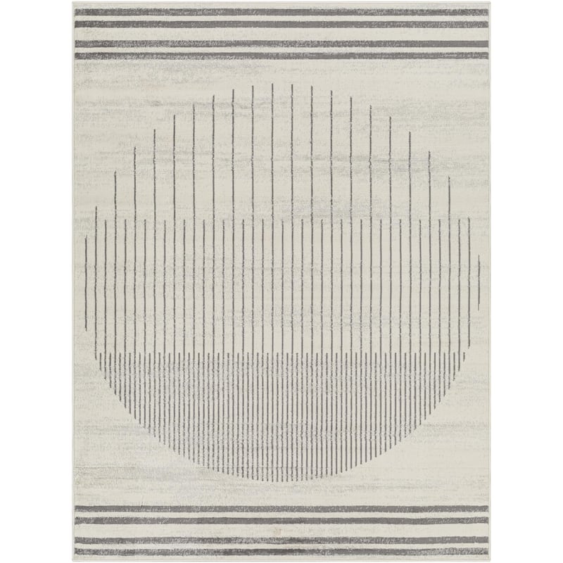Livabliss Floransa Transitional Area Rug - 6' 7" x 6' 7" - Grey/Off-White - Square