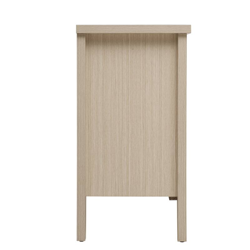 GDFStudio - Oakvista Modern Wooden Storage Sideboard Buffet Cabinet with 4 Doors and Adjustable Shelves