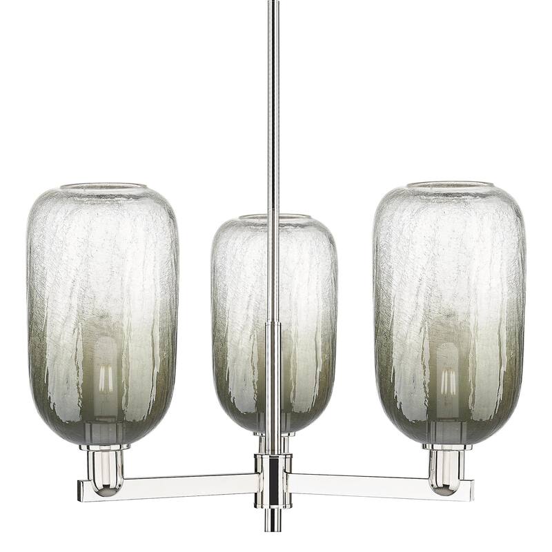 Innovations Lighting 716-3CR-17-18 Brookhaven Cloche Chandelier - Polished Nickel / Slate