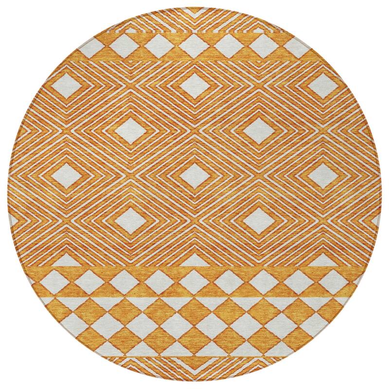 HomeRoots Geometric Transitional Rectangle Outdoor Rug