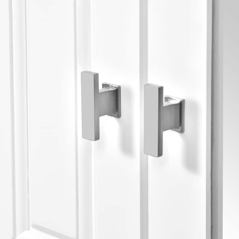 Roomfitters Wall Cabinet with Mirror, Medicine Cabinet with 4 Shelves, Mirrored Door Over Toilet Storage Unit, White