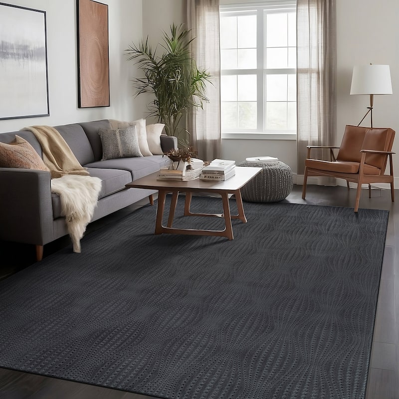 Beverly Rug Serenity Solid Modern Non Slip Soft Indoor Area Rug