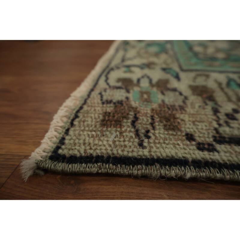 Hand Knotted Oriental 100% Wool Carpet Transitional Floral Brown Anatolian Area Rug - 8' 9'' X 5' 0''