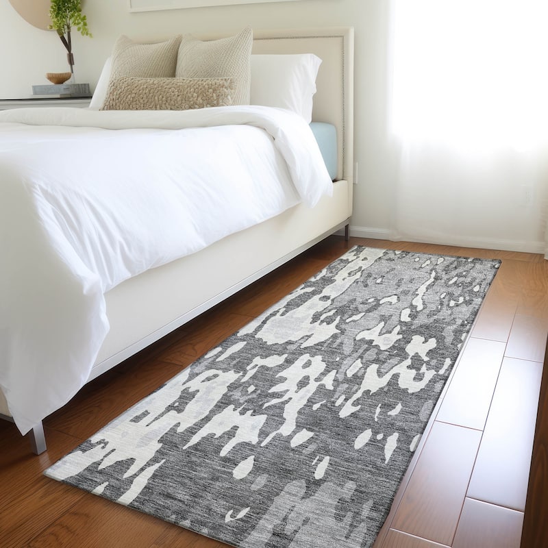 Premium Washable Super Soft Contemporary Glam Mayfield Rug - Gray - 2'3" x 7'6"