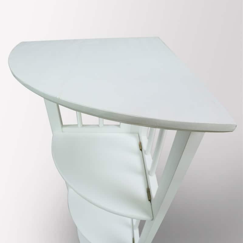Mission 4-shelf Corner Folding 100% Solid Wood Bookcase