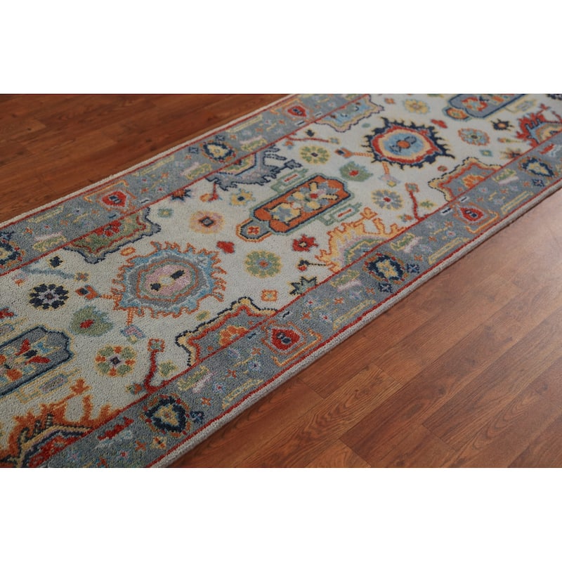 Oushak Indian Runner Rug Handmade Transitional Wool Carpet - 2'6"x 7'10"