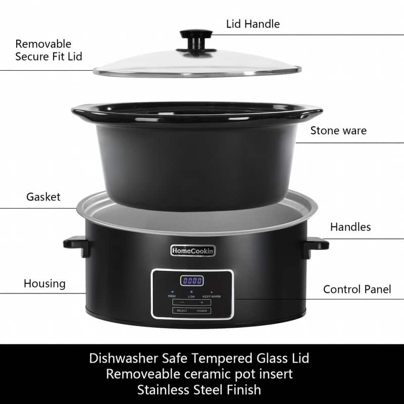 8-Quart Programmable Slow Cooker with Non-Stick Pot