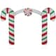 7' Lighted Double Candy Cane Archway Outdoor Christmas Decoration - Bed ...