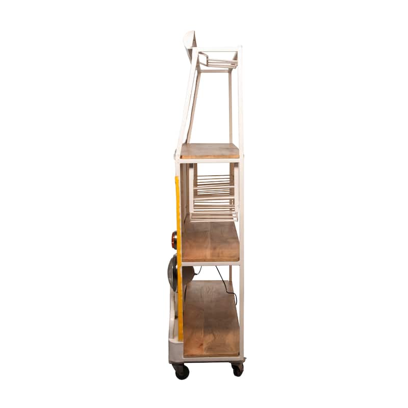 Sagebrook Home Vintage Metal Bus Kombi Bar with Shelves