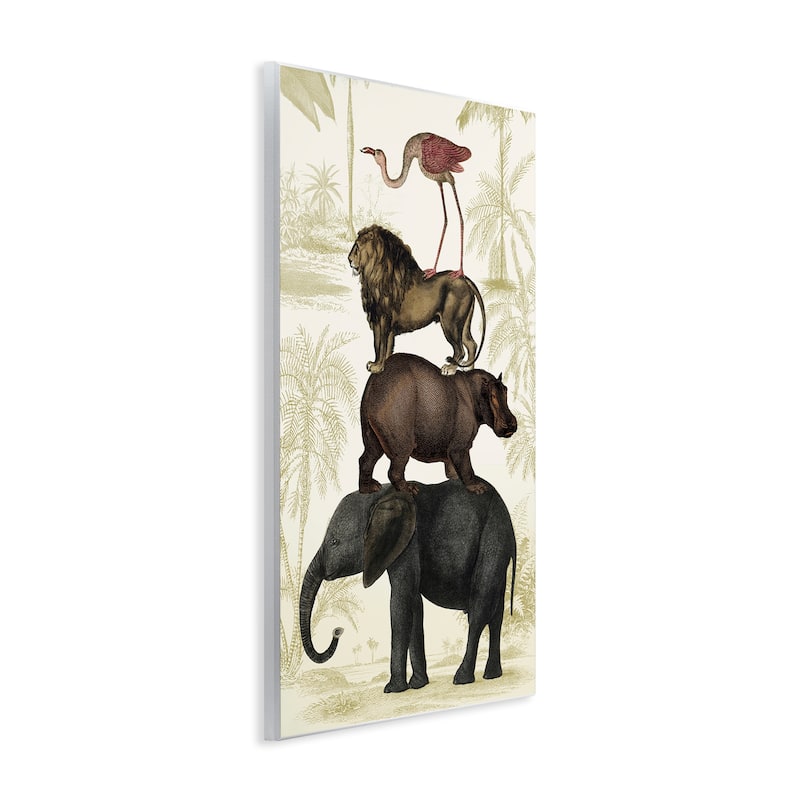 Stupell Jungle Animals Tower Wall Plaque Art Design By Victoria Barnes