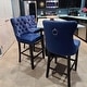 preview thumbnail 1 of 64, Contemporary Velvet Upholstered Counter Bar Stools Set of 4