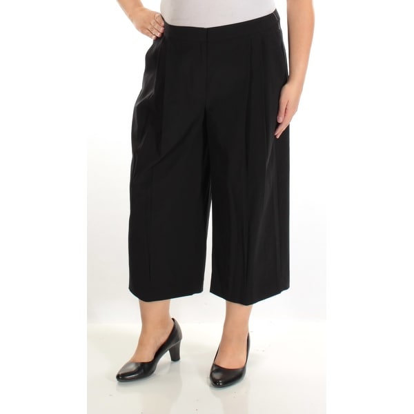 Shop NINE WEST Womens Black Capris Wide Leg Pants Size: 16 - Free ...