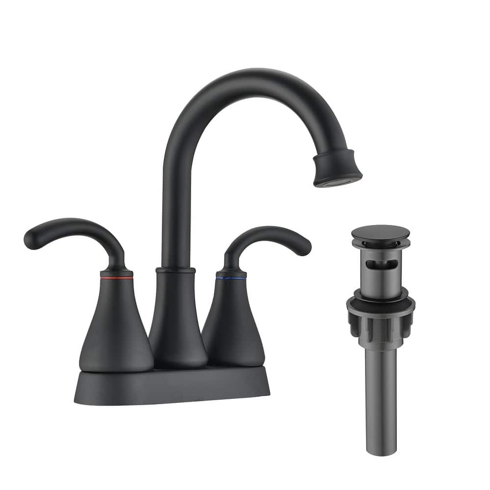 DORNBERG 2 Handles Bathroom Faucet with Pop-up Drain