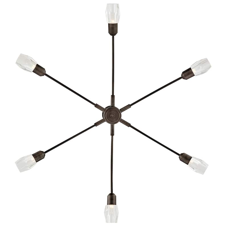 Fredrick Ramond FR33326 Atera 6 Light 45" Wide LED Crystal Sputnik