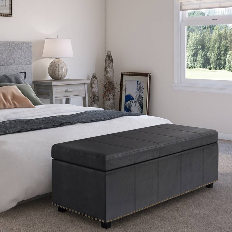 WYNDENHALL Stanford Upholstered Storage Ottoman