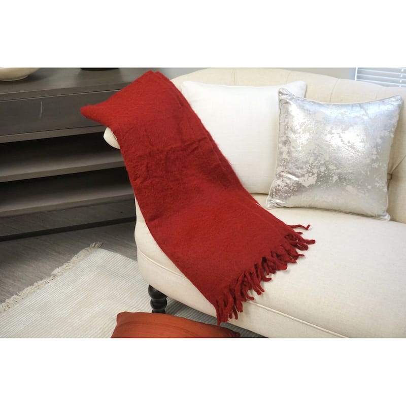 Handcrafted 100% Wool Throw Blanket