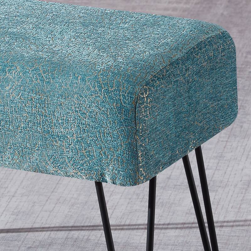 Jacquard Chenille Ottoman