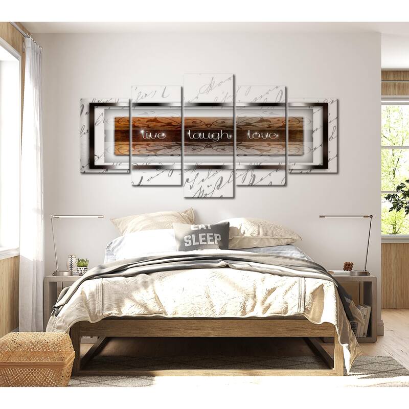 Glam Canvas Wall Art - Live Laugh Love - 5 Pieces
