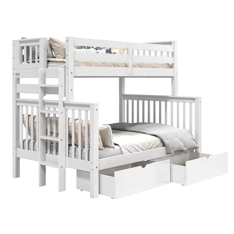 Taylor & Olive Trillium Twin over Full Bunk Bed, 2 Drawers