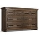 preview thumbnail 16 of 16, 8 Drawers Dresser Chests for Bedroom, 55" Wide Wood Rustic Chest of Drawers