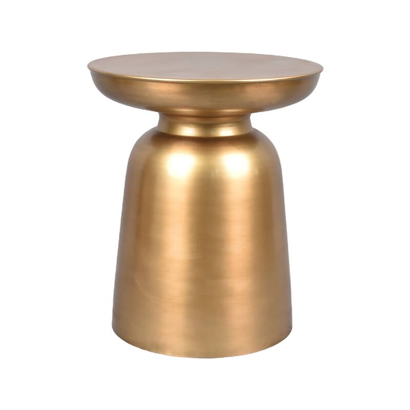 Joan Modern Pedestal Metal Side Table by Sevita - 16″ L x 16″ W x 19″ H