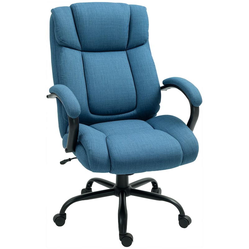 Vinsetto Big and Tall Executive Office Chair High Back Computer Desk Chair Ergonomic Swivel Chair with Linen Fabric