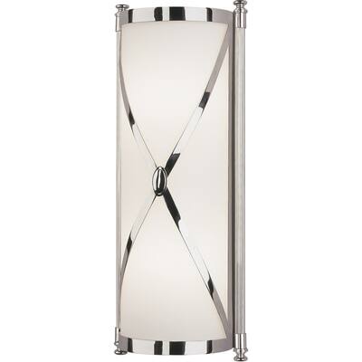 Robert Abbey S1986 Two Light Wall Sconce Chase Polished Nickel - One Size