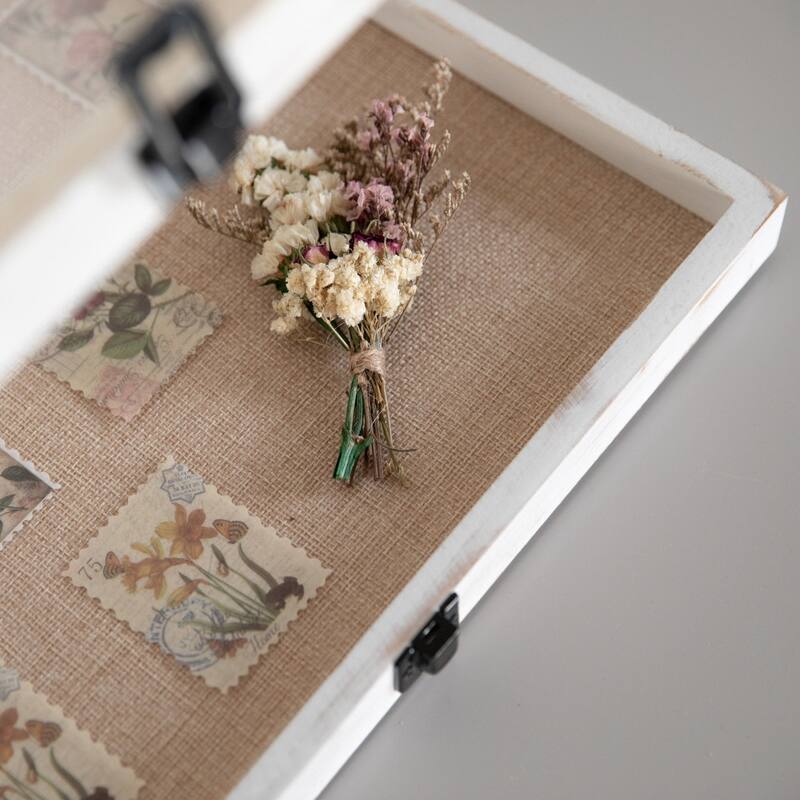 Solid Pine Shadow Display Case with Linen Liner