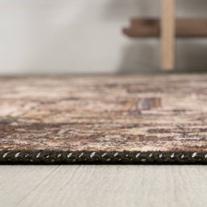 JONATHAN Y Kingdarr Mid-Century Medallion Chenille Machine-Washable Area Rug