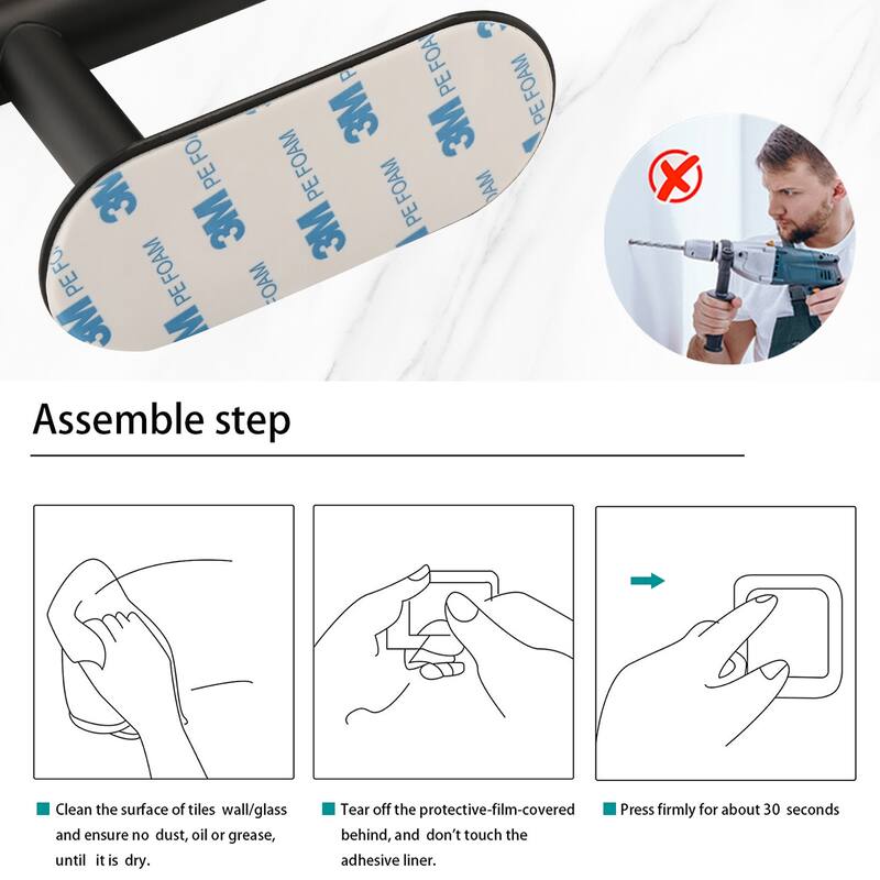 Dornberg Self Adhesive Bathroom Toilet Paper Holder Stand no Drilling