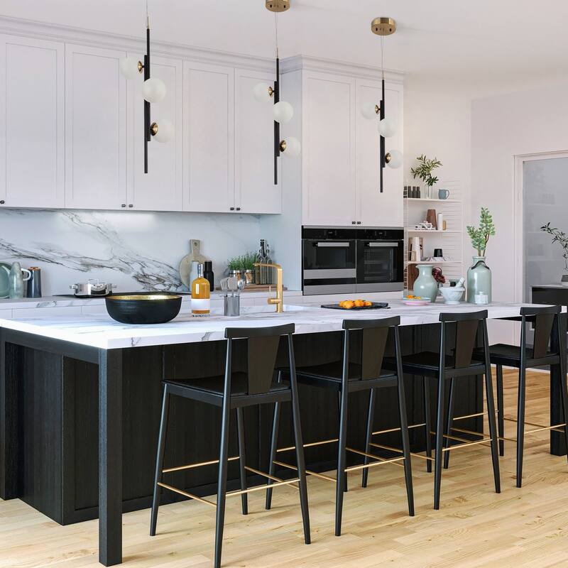 Icey Modern 3-Light Kitchen Island LED Pendant Lights for Dining Room - 10.5" W x 32.5" H