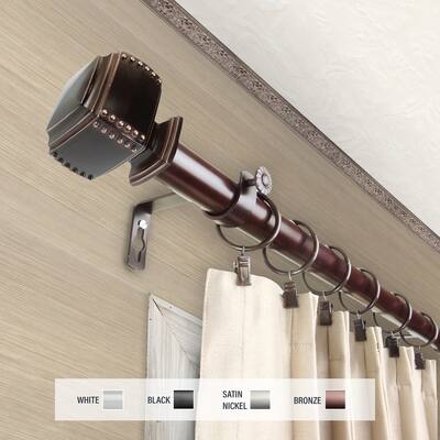 InStyleDesign Xavier 1 inch Diameter Adjustable Curtain Rod