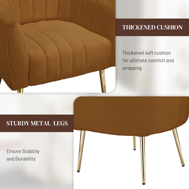 Ouyessir Oversized Modern Upholstered Accent Chair with Tufted Back