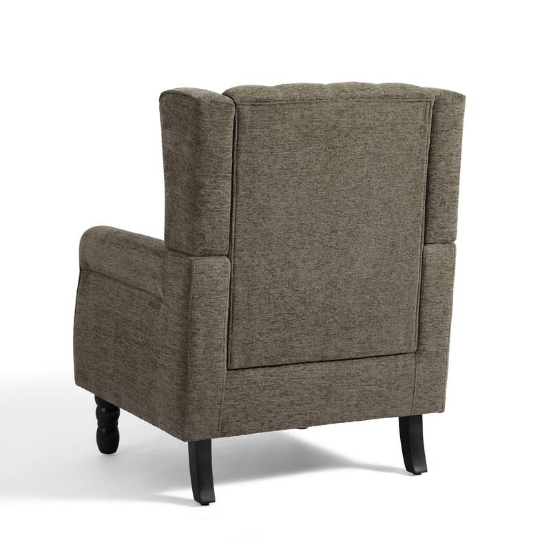 Button-Tufted Accent Club Chair Wingback Armchair Set of 2