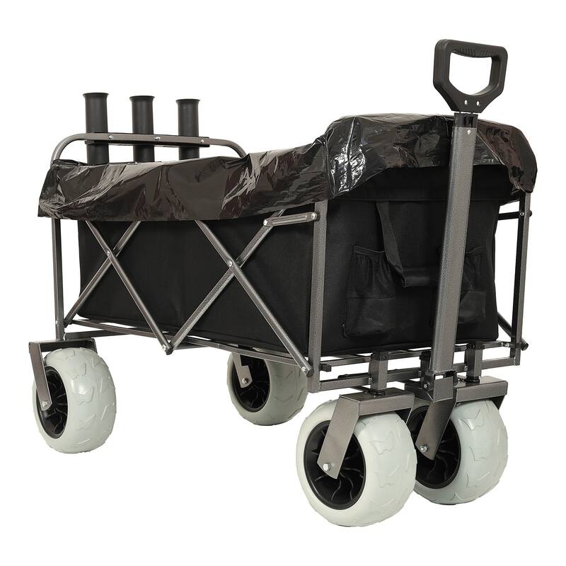 Fishing Cart with Rod Holder with Pneumatic Tires