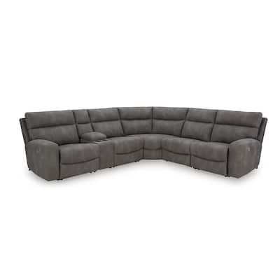 Signature Design by Ashley Next-Gen DuraPella 6-Piece Power Reclining Sectional - 119.5"W x 104.5"D x 42"H