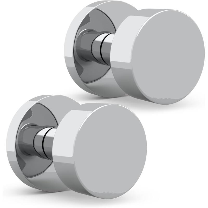 Mega Handles Buena Dummy Door Knob for Closet & French Doors | Non-Turning, Single-Sided, Reversible Handle Set for Interior Use -  Non Turning Reversible Handing|Polished Chrome