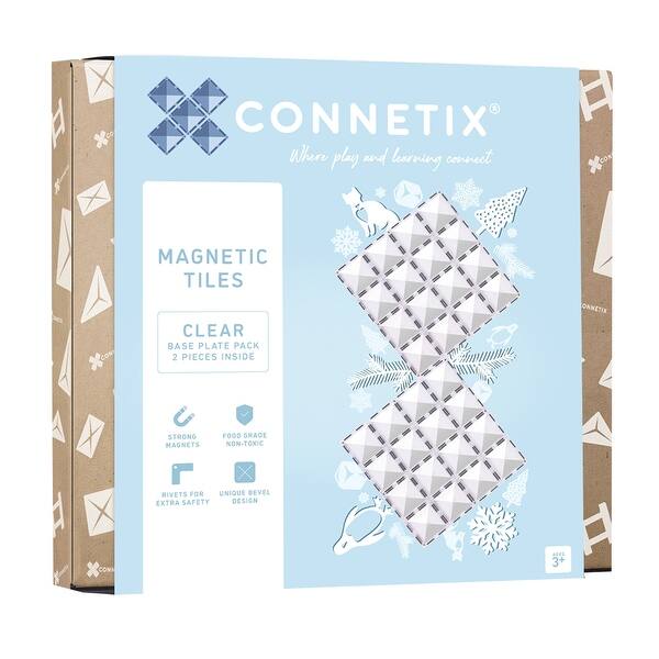 slide 2 of 6, Connetix Magnetic Tiles Clear Base Plate Pack, 2 Pieces Clear - Kids