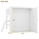 preview thumbnail 4 of 10, Full Size Loft Bed with U-Shpaed Desk and Shelves, Wooden Bedframe with Storage Wardrobe for for Kids Teens Adults Bedroom