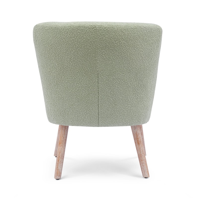 Boucle Polyester Upholstered Armless Accent Chair - Stain Resistant