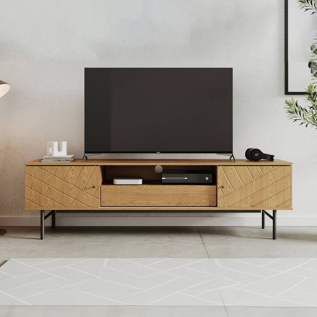 Studio London Amara 70.6" Media Console Oak Effect TV Stand