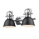 preview thumbnail 2 of 0, Duncan 2 Light Bath Vanity - 16.5"x8.5" 16.5"x8.5" - Chrome