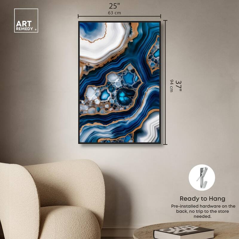 Azure Alveoli I Canvas by Art Remedy